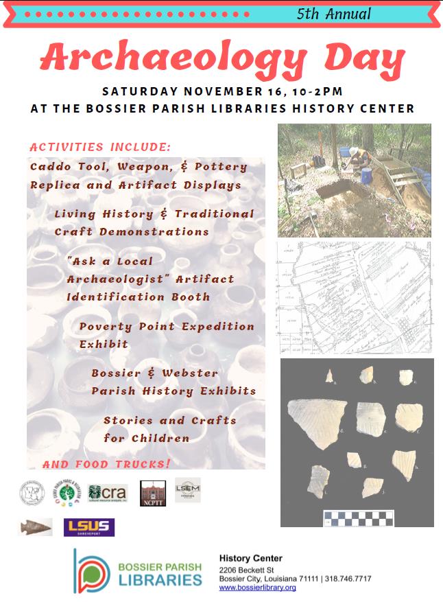 Archaeology Day Bossier Parish Libraries